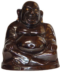 SOLID BRASS LAUGHING BUDDHA 